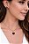 COLAR E BRINCO STRASS CORAÇÃO PRETO - CONJUNTO FOLHEADO OURO 1048PRETO - Imagem 3