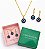 COLAR E BRINCO OLHO GREGO - CONJUNTO FOLHEADO OURO 1060OURO - Imagem 1