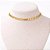 COLAR SHOKER E PULSEIRA - CONJUNTO FOLHEADO OURO 1023 - Imagem 2