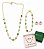 COLAR COLORIDO SHOKER + PULSEIRA + BRINCO - CONJUNTO FOLHEADO OURO 1045 - Imagem 4