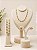 COLAR COLORIDO SHOKER + PULSEIRA + BRINCO - CONJUNTO FOLHEADO OURO 1045 - Imagem 1