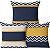 Kit 3 Capas de Almofada Geométricas Navy - Imagem 1