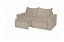 SOFA RETR DUBAI 184CM - LISO BEGE - AREZZO - Imagem 1