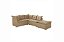 SOFA DE CANTO TURIM 2 MOD+1PUFF BEGE LISO - Imagem 1