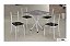 MESA RIO 70X70 TB BRANCO-TP GRANITO- 4 CAD ASS PRETO C/LIRIO - Imagem 2