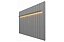 PAINEL NOBRE RIPADO C/PRAT LED 250X230 CINZA - GELIUS - Imagem 1