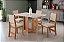 MESA MILANI 120X80 MEL/OFF C/4 CAD SOL LINHO BEGE  - VIERO - Imagem 4