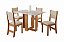 MESA MILANI 120X80 MEL/OFF C/4 CAD SOL LINHO BEGE  - VIERO - Imagem 1