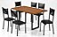 CJ MESA MARIANA 140 TP BP MAD C/6 CAD NAUT PRETA - PAONANDA - Imagem 1