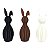 Trio Coelho Decorativo Minimalista Canelado - Imagem 1