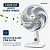 Ventilador De Mesa Mondial Super Power 6 Pás 60w 30cm Branco E Azul Escuro Vsp-30-w 220v - Imagem 4