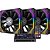 Kit Cooler Fan ARGB Fortrek Frosty Preto Com Controladora/Controle - Imagem 1