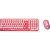 Kit Teclado e Mouse Letron Fini Sem Fio Rosa - Imagem 1