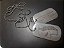 Colar Do Exercito Placa Identificação Dog Tag Dupla com gravação a Laser - Imagem 1