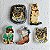 Broches de papel cachorro e gato - Imagem 1