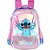 Mochila Infantil STITCH Roxa G Cetim C/PELUCIA - Imagem 1