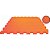 Tatame 04 Placas 1X1MX1CM Laranja Pacote - Imagem 2