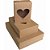 Caixa para Presente com Tampa KRAFT MD 26X19X7,5 Coracao PCT.C/10 - Imagem 3