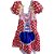 Fantasia Festa Junina Vestido Fashion Fitas P (S) - Imagem 1