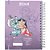 Caderno 01X1 Cp.dura Colegial STITCH SMART C/ELASTICO 80FLS - Imagem 4
