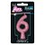 Vela para Aniversario N.06 Rosa Puro Glitter CX.C/10 - Imagem 1