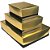 Caixa para Presente com Tampa Paris PQ 14,5X19X7,5 Dourada PCT.C/10 - Imagem 1