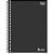 Caderno Espiral 1/4 Capa Dura Neutro Preto 96 Folhas C/05 - Imagem 1