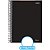 Caderno Espiral 1/4 Capa Dura Neutro Preto 200F sem Pauta C/05 - Imagem 1