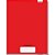 Caderno Caligrafia Capa Dura Liso 48FL Brochurao Vermelho C/05 - Imagem 2