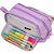 Estojo Quadruplo Tecido Lilas Pastel - Imagem 3