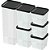 Pote Plastico CONJ. 6 Potes Modulares Preto KIT - Imagem 1