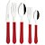Talher Faqueiro Leme 20PC INOX Vermel Pote - Imagem 4
