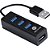 Hub Mini USB 2.0 4 Portas Preto - Imagem 1