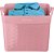 Cesta Organizadora Quadrado Rosa 22L. - Imagem 2