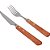 Talher Jogo INOX Cabo de Madeira 8PCS - Imagem 4