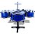 Instrumento Musical Bateria Infantil Azul - Imagem 3
