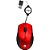 Mouse Mini Optico USB Retratil Vermelho USB - Imagem 2