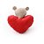 Pelucia URSO C/CORACAO VERMELH.24X26CM - Imagem 5
