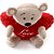 Pelucia URSO C/CORACAO VERMELH.24X26CM - Imagem 6