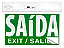Placa Saída de Emergência Slim 24x18 Verde Autônoma LED Segurimax 3h de autonomia - Imagem 1