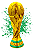 Taça Copa do Mundo Dourada Decorativa - Imagem 1