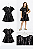 Vestido Feminino Preto Rovitex Elegante Preto Lantejoula - Imagem 1