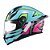 Capacete Texx Fecha Raptor Arcade Azu Verd Ros Bril 60 - Imagem 2
