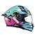 Capacete Texx Fecha Raptor Arcade Azu Verd Ros Bril 60 - Imagem 3