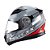 Capacete Texx Strike Superstar Cinz Verm Branc Bril 56 - Imagem 2