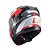 Capacete Texx Esc Gladiator V3 Reisen Verm Branc Bril 56 - Imagem 4