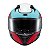 Capacete Texx Fecha Raptor Hornet Azu Verm Branc Bril 56 - Imagem 1