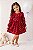 Vestido Floral Peluciado Bordô - Imagem 1