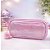 Estojo Transparente Rosa com PomPom – Estojo Fofo - Imagem 1