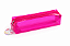 Estojo Transparente Rosa Grande Impermeável PVC Escolar Necessaire - Imagem 2